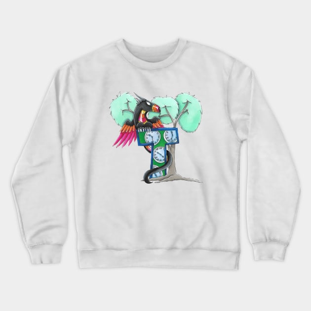 Toucan dragon Crewneck Sweatshirt by BeksSketches